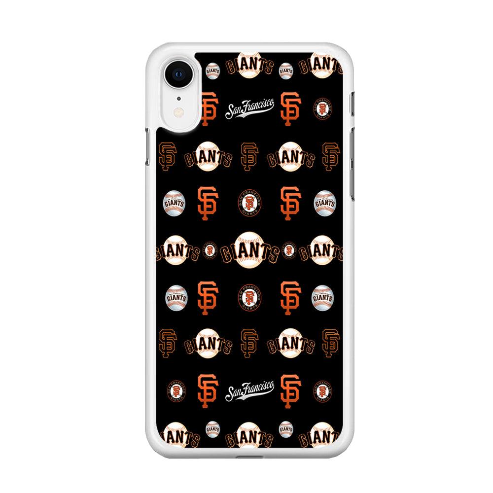 Baseball San Francisco Giants MLB 002 iPhone XR Case-Rubber / White (2D Case)-Xtracase