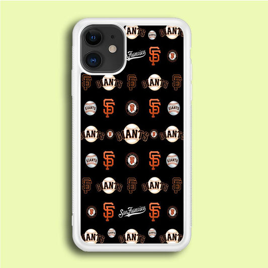 Baseball San Francisco Giants MLB 002 iPhone 12 Case-Rubber / White (2D Case)-Xtracase