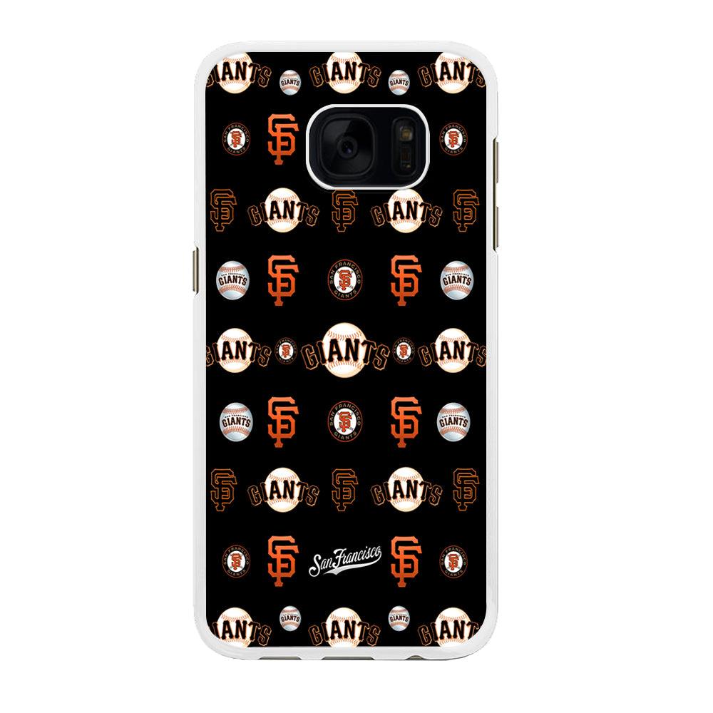 Baseball San Francisco Giants MLB 002 Samsung Galaxy S7 Edge Case-Rubber / White (2D Case)-Xtracase