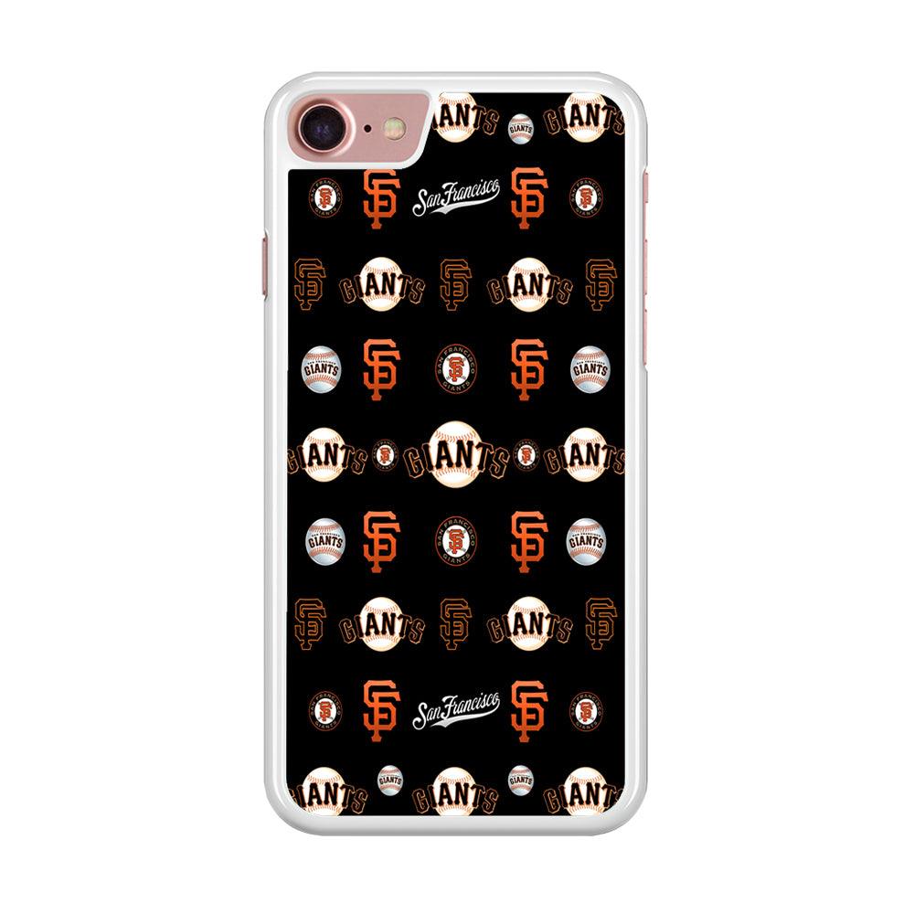 Baseball San Francisco Giants MLB 002 iPhone 8 Case-Rubber / White (2D Case)-Xtracase
