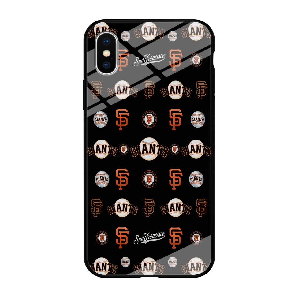 Baseball San Francisco Giants MLB 002 iPhone X Case-Tempered Glass Case-Xtracase