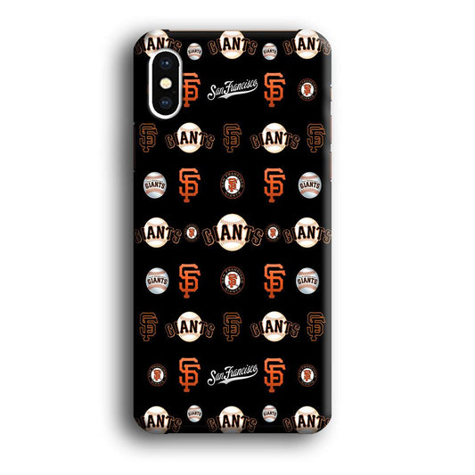 Baseball San Francisco Giants MLB 002 iPhone X Case-Plastic / Full Wrap (3D Case)-Xtracase