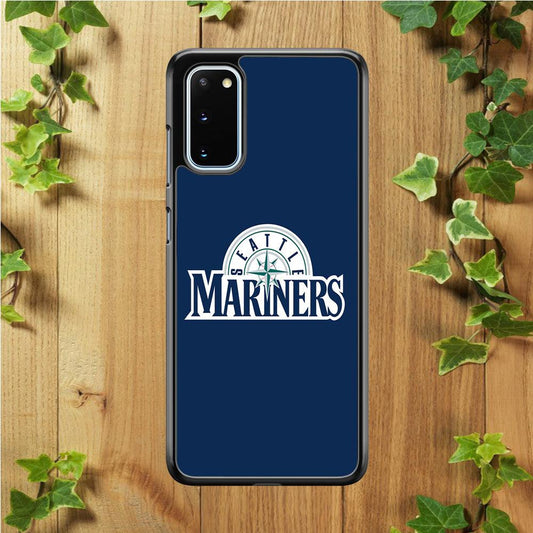Baseball Seattle Mariners MLB 001 Samsung Galaxy S20 Case-Rubber / Black (2D Case)-Xtracase