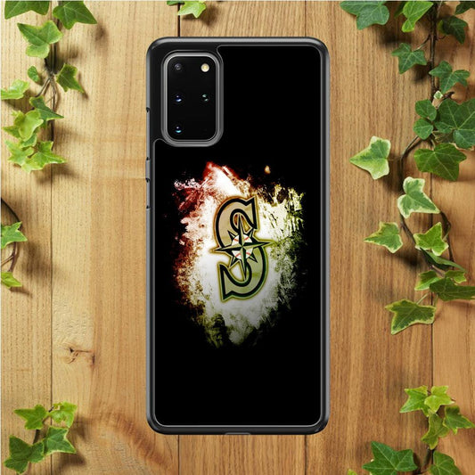 Baseball Seattle Mariners MLB 002 Samsung Galaxy S20 Plus Case-Rubber / White (2D Case)-Xtracase