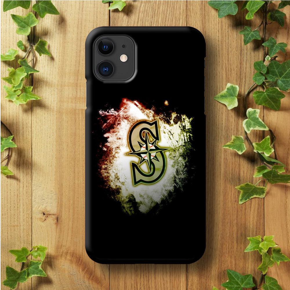 Baseball Seattle Mariners MLB 002 iPhone 11 Case-Plastic / Full Wrap (3D Case)-Xtracase