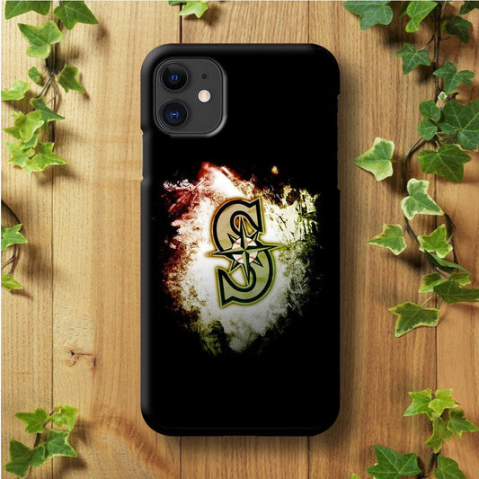 Baseball Seattle Mariners MLB 002 iPhone 11 Case-Plastic / Full Wrap (3D Case)-Xtracase
