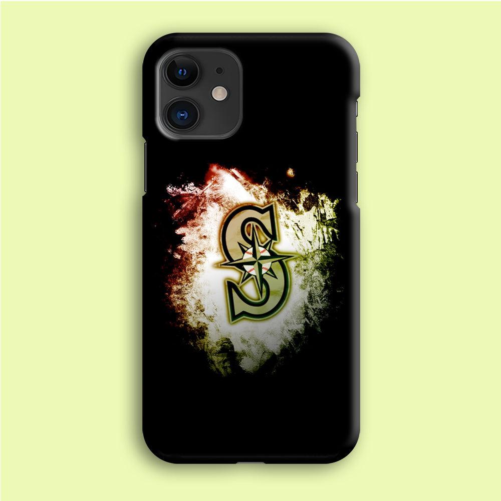 Baseball Seattle Mariners MLB 002 iPhone 12 Mini Case-Plastic / Full Wrap (3D Case)-Xtracase