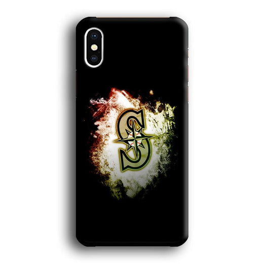 Baseball Seattle Mariners MLB 002 iPhone X Case-Plastic / Full Wrap (3D Case)-Xtracase