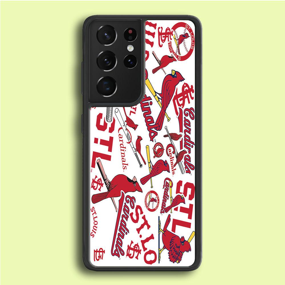 Baseball St. Louis Cardinals MLB 001 Samsung Galaxy S21 Ultra Case-Plastic / Full Wrap (3D Case)-Xtracase