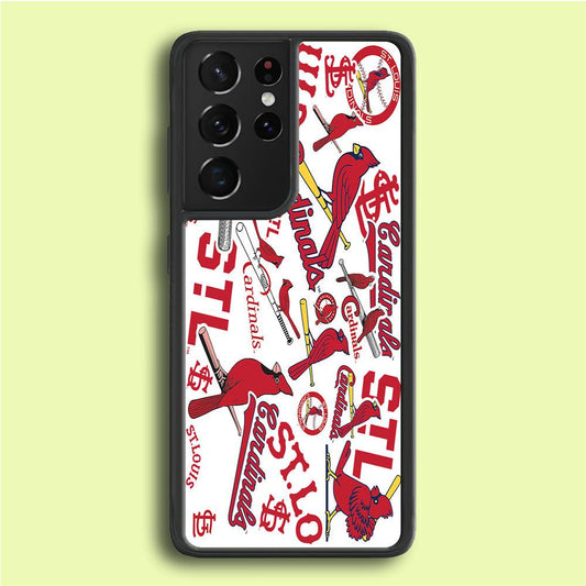Baseball St. Louis Cardinals MLB 001 Samsung Galaxy S21 Ultra Case-Plastic / Full Wrap (3D Case)-Xtracase