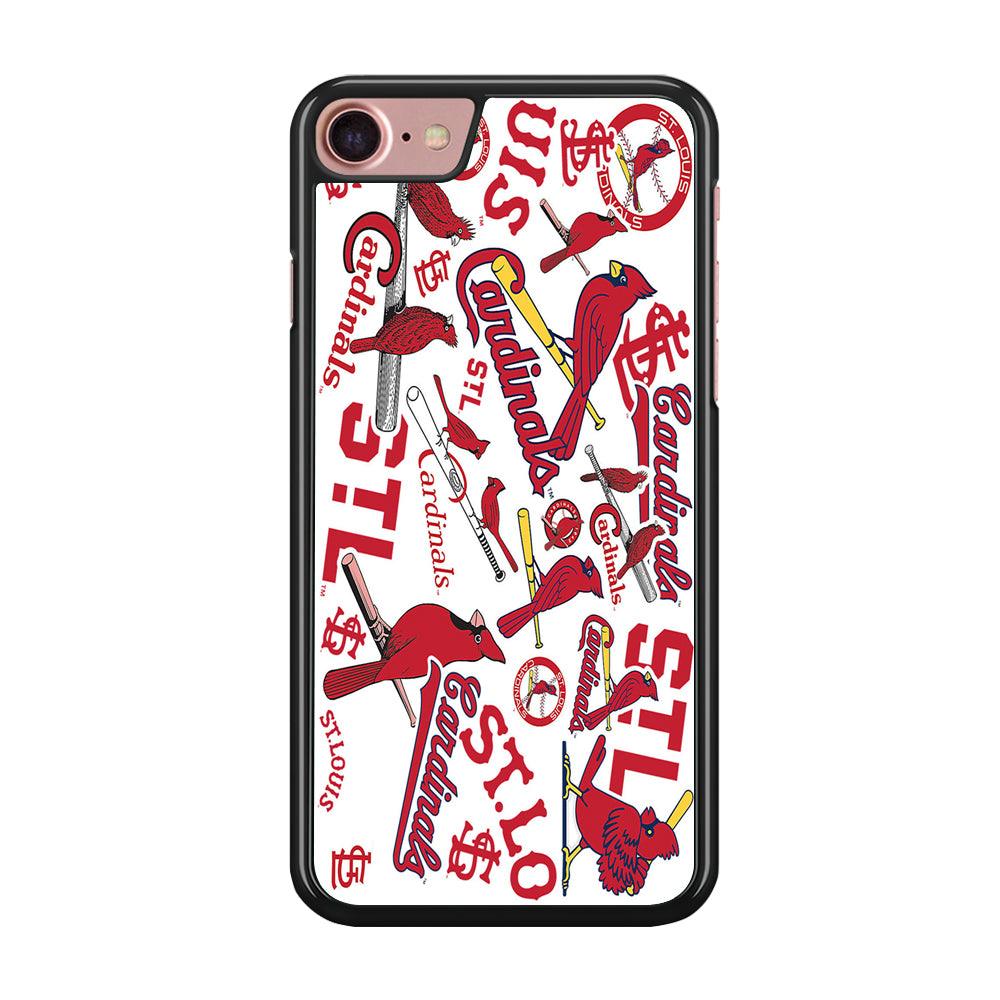Baseball St. Louis Cardinals MLB 001 iPhone SE 2020 Case-Rubber / Black (2D Case)-Xtracase