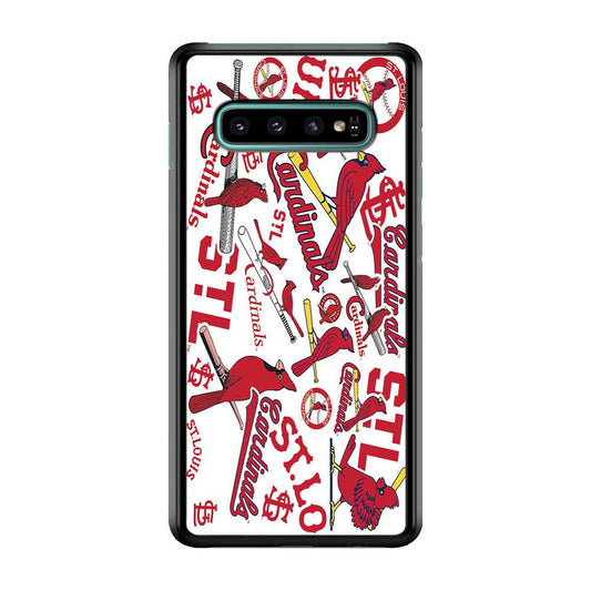 Baseball St. Louis Cardinals MLB 001 Samsung Galaxy S10 Case-Plastic / Full Wrap (3D Case)-Xtracase