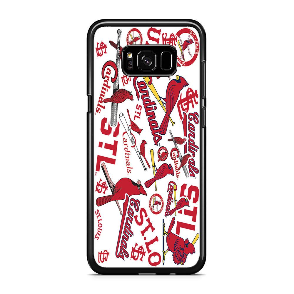 Baseball St. Louis Cardinals MLB 001 Samsung Galaxy S8 Case-Rubber / Black (2D Case)-Xtracase