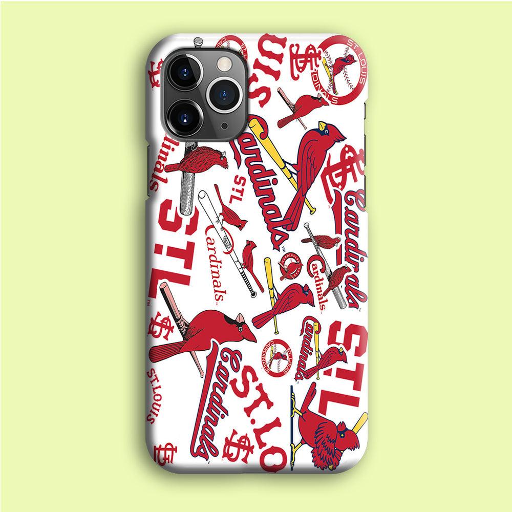 Baseball St. Louis Cardinals MLB 001 iPhone 12 Pro Max Case-Plastic / Full Wrap (3D Case)-Xtracase