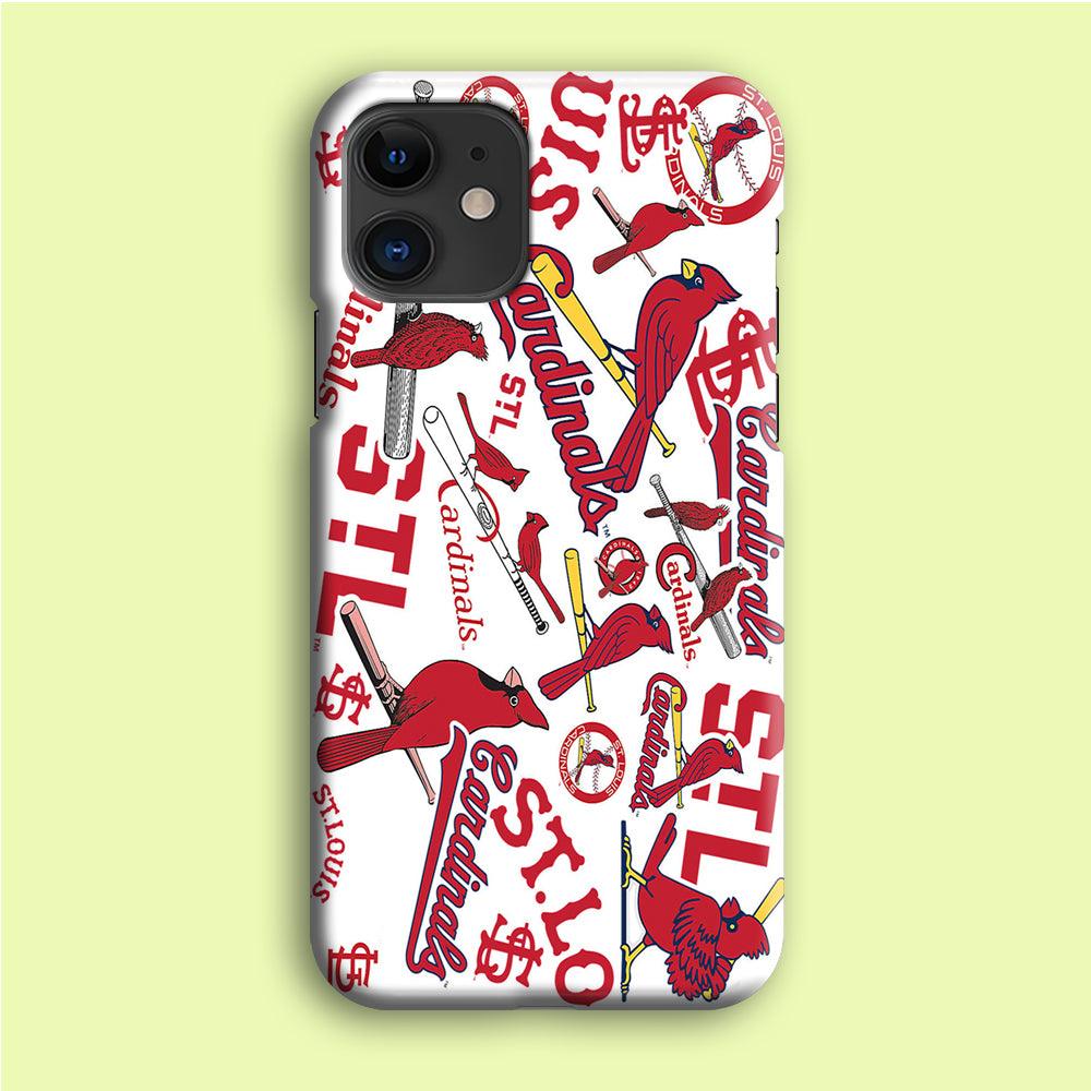 Baseball St. Louis Cardinals MLB 001 iPhone 12 Mini Case-Plastic / Full Wrap (3D Case)-Xtracase
