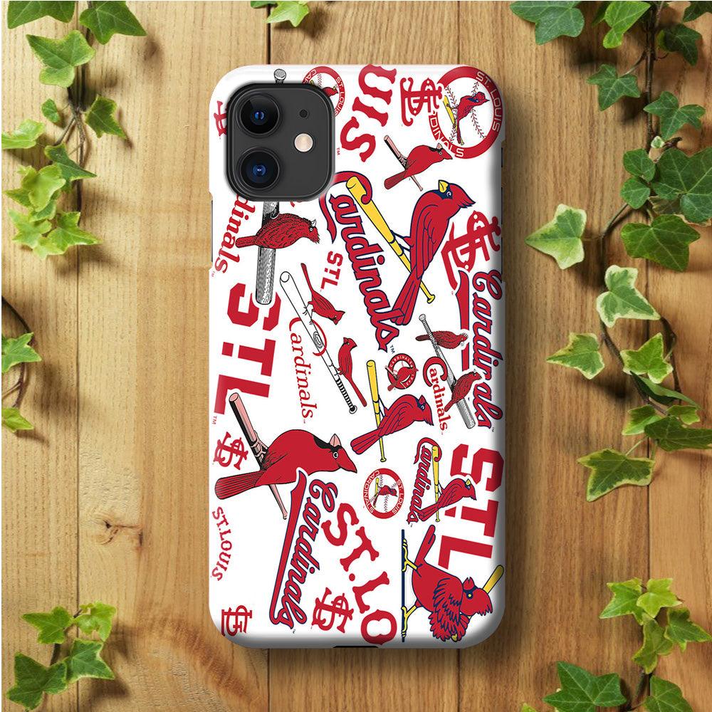 Baseball St. Louis Cardinals MLB 001 iPhone 11 Case-Plastic / Full Wrap (3D Case)-Xtracase