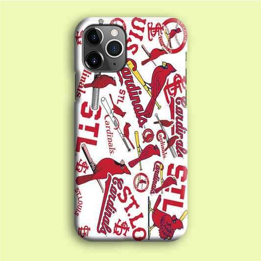 Baseball St. Louis Cardinals MLB 001 iPhone 12 Pro Case-Plastic / Full Wrap (3D Case)-Xtracase