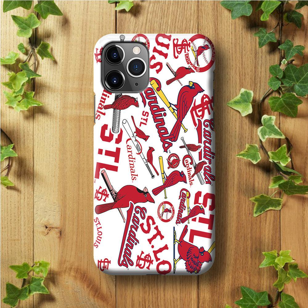 Baseball St. Louis Cardinals MLB 001 iPhone 11 Pro Max Case-Plastic / Full Wrap (3D Case)-Xtracase