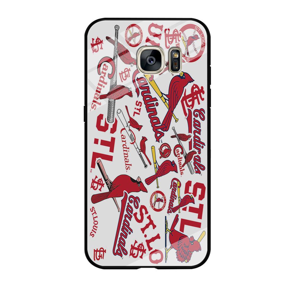 Baseball St. Louis Cardinals MLB 001 Samsung Galaxy S7 Edge Case-Tempered Glass Case-Xtracase