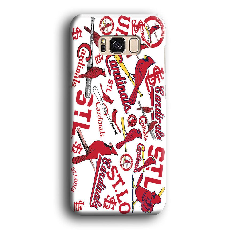 Baseball St. Louis Cardinals MLB 001 Samsung Galaxy S8 Case-Plastic / Full Wrap (3D Case)-Xtracase