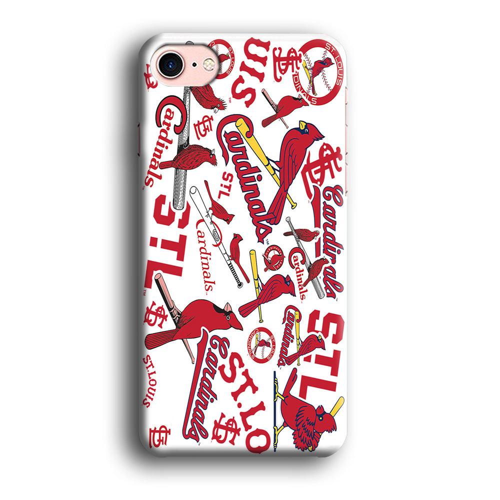 Baseball St. Louis Cardinals MLB 001 iPhone 8 Case-Plastic / Full Wrap (3D Case)-Xtracase