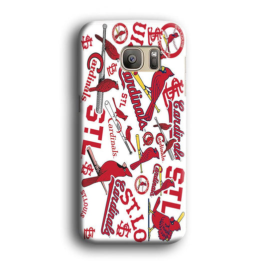 Baseball St. Louis Cardinals MLB 001 Samsung Galaxy S7 Edge Case-Plastic / Full Wrap (3D Case)-Xtracase