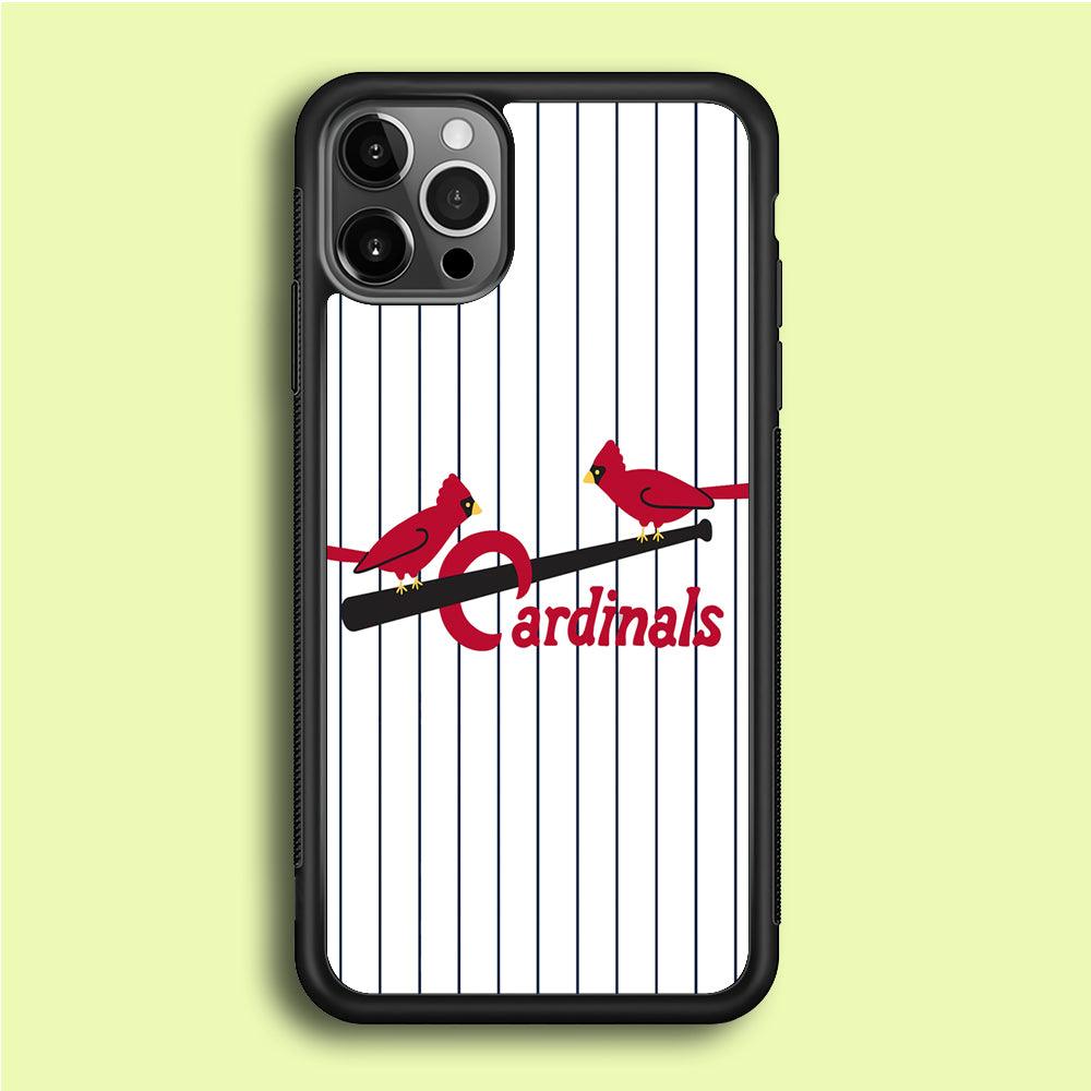 Baseball St. Louis Cardinals MLB 002 iPhone 12 Pro Case-Rubber / Black (2D Case)-Xtracase