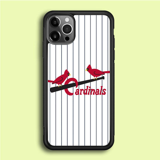 Baseball St. Louis Cardinals MLB 002 iPhone 12 Pro Case-Rubber / Black (2D Case)-Xtracase
