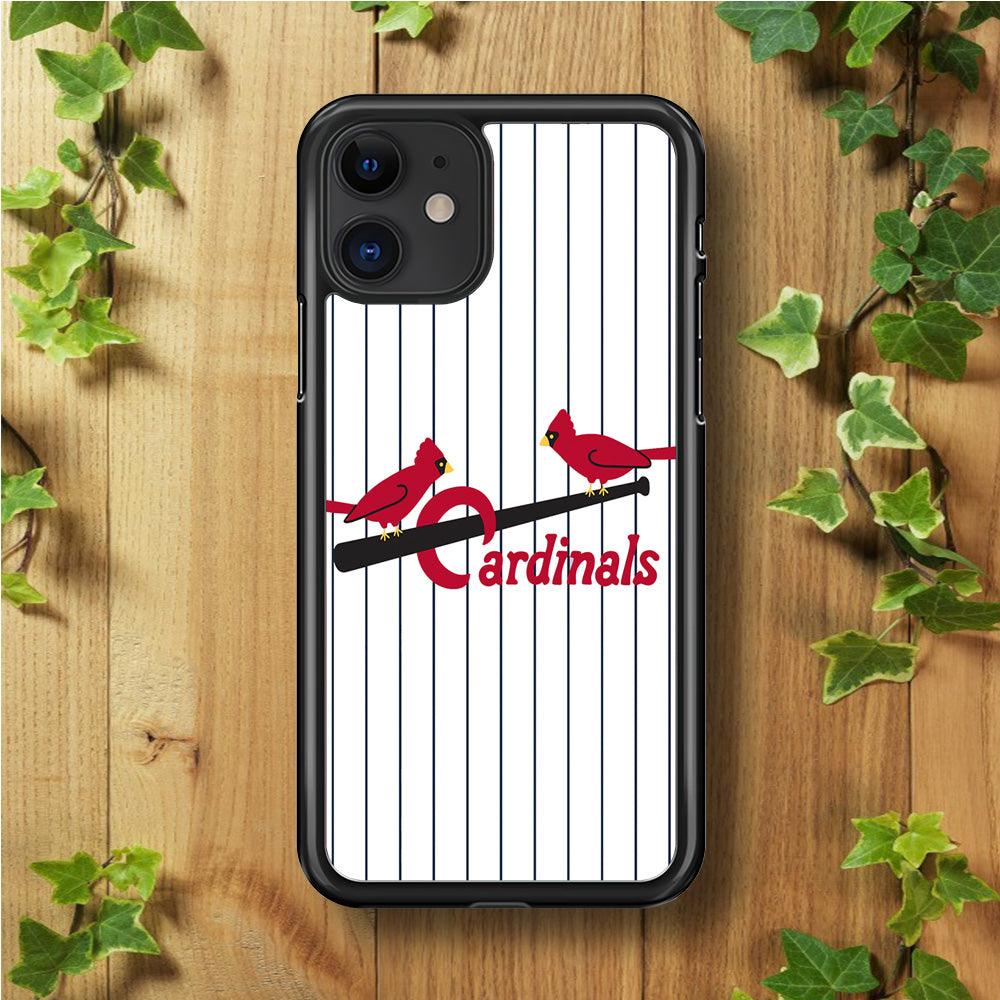 Baseball St. Louis Cardinals MLB 002 iPhone 11 Case-Rubber / Black (2D Case)-Xtracase