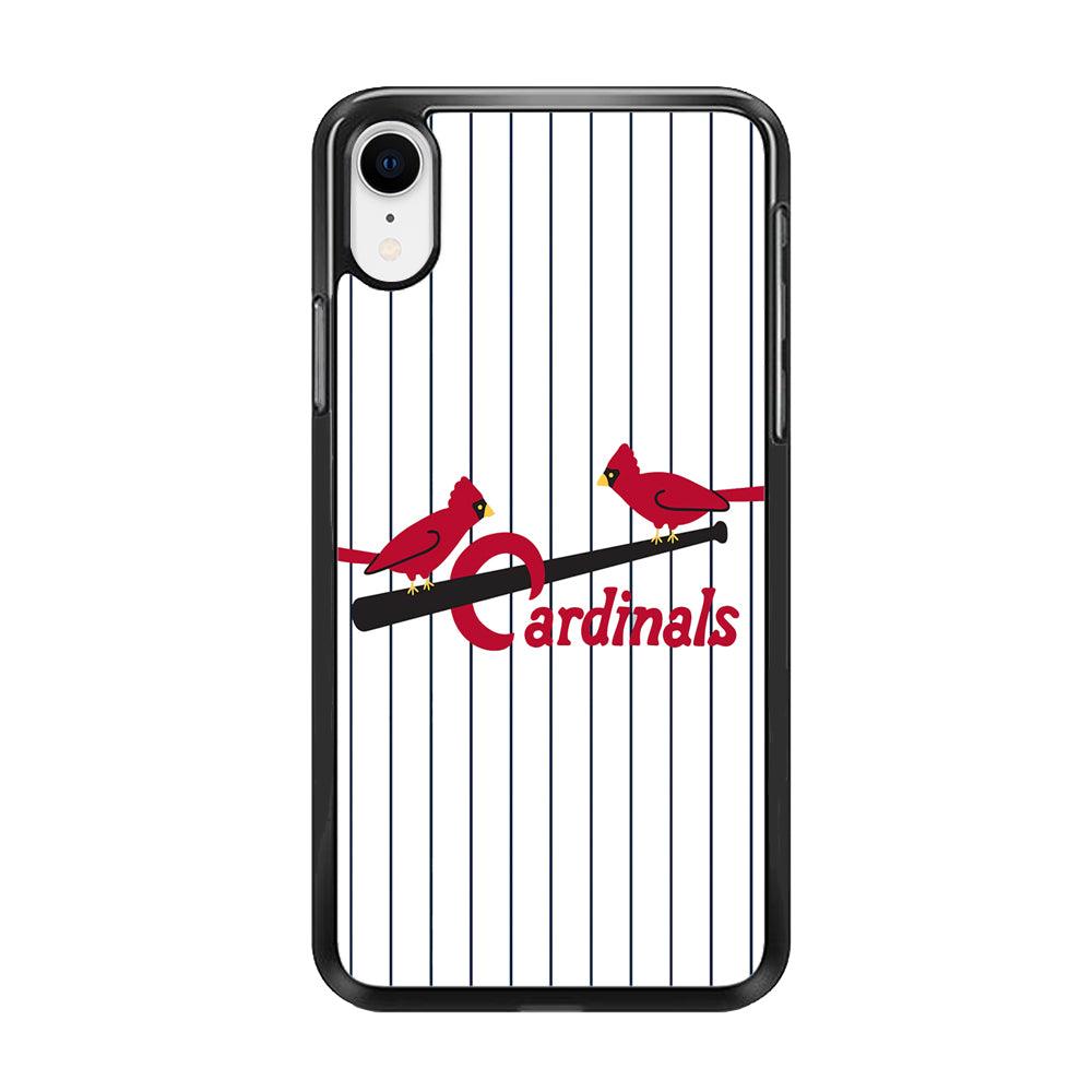 Baseball St. Louis Cardinals MLB 002 iPhone XR Case-Rubber / Black (2D Case)-Xtracase