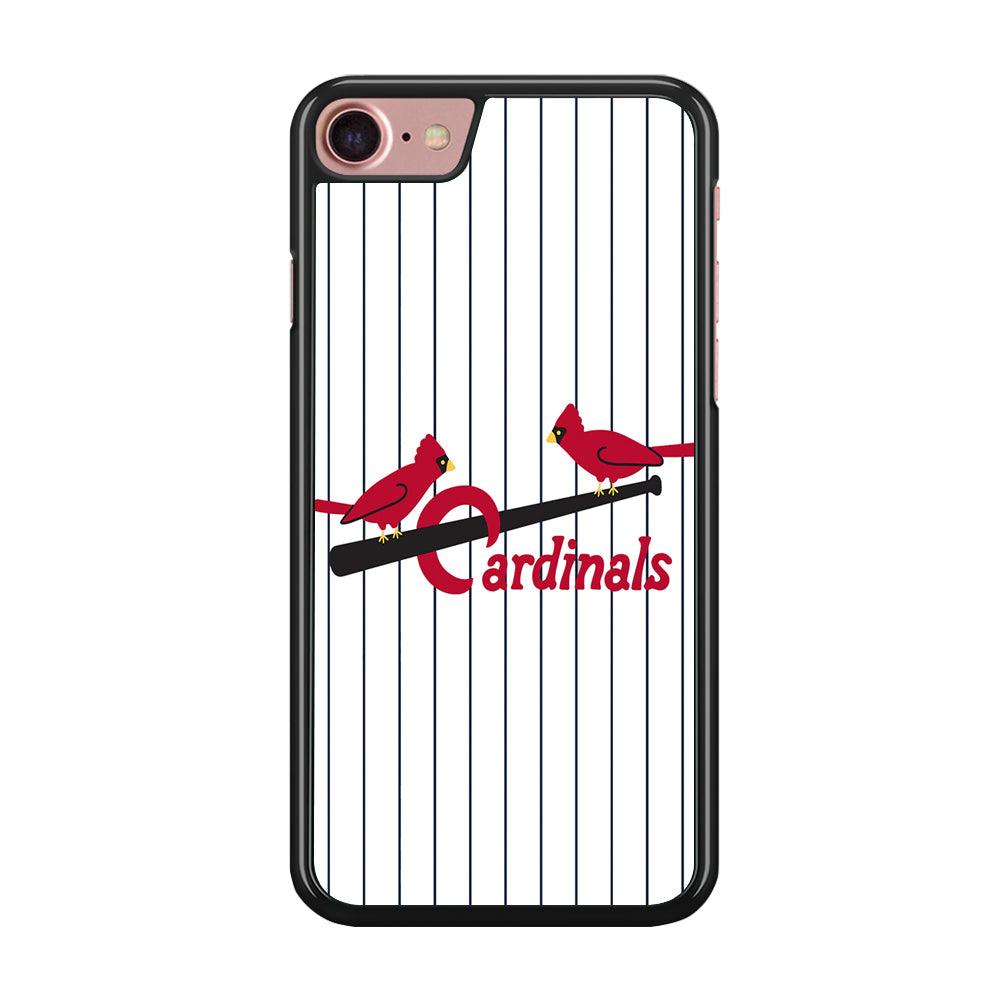 Baseball St. Louis Cardinals MLB 002 iPhone 8 Case-Rubber / Black (2D Case)-Xtracase