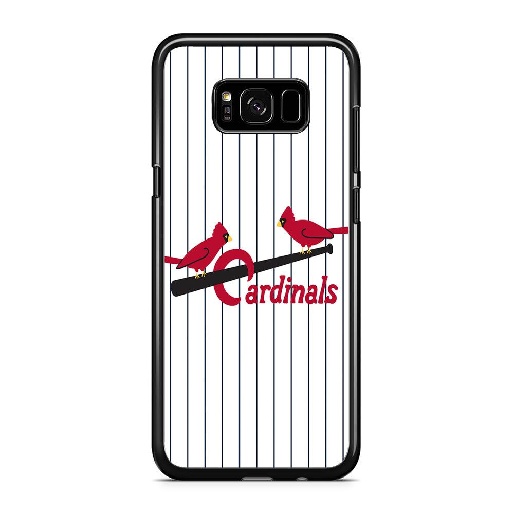 Baseball St. Louis Cardinals MLB 002 Samsung Galaxy S8 Case-Rubber / Black (2D Case)-Xtracase