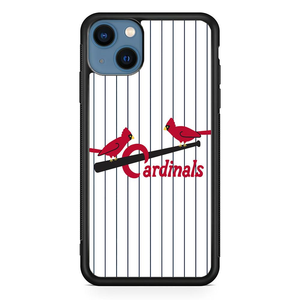 Baseball St. Louis Cardinals MLB 002 iPhone 13 Mini Case-Rubber / Black (2D Case)-Xtracase