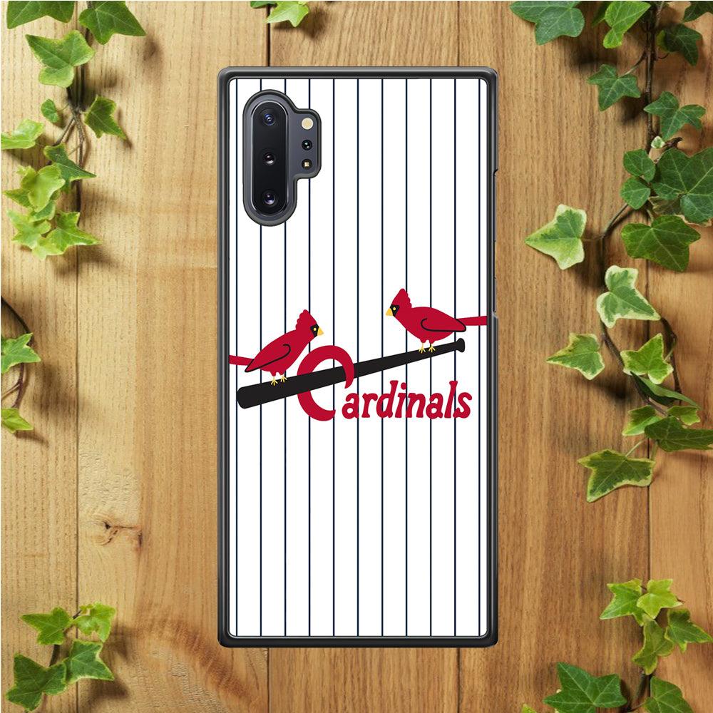 Baseball St. Louis Cardinals MLB 002 Samsung Galaxy Note 10 Plus Case-Rubber / White (2D Case)-Xtracase