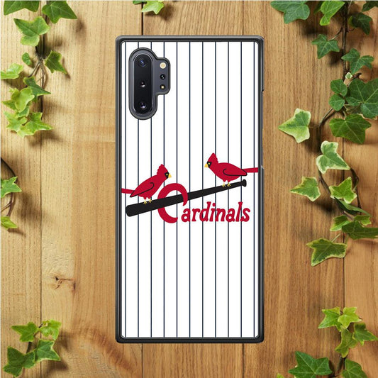 Baseball St. Louis Cardinals MLB 002 Samsung Galaxy Note 10 Plus Case-Rubber / White (2D Case)-Xtracase