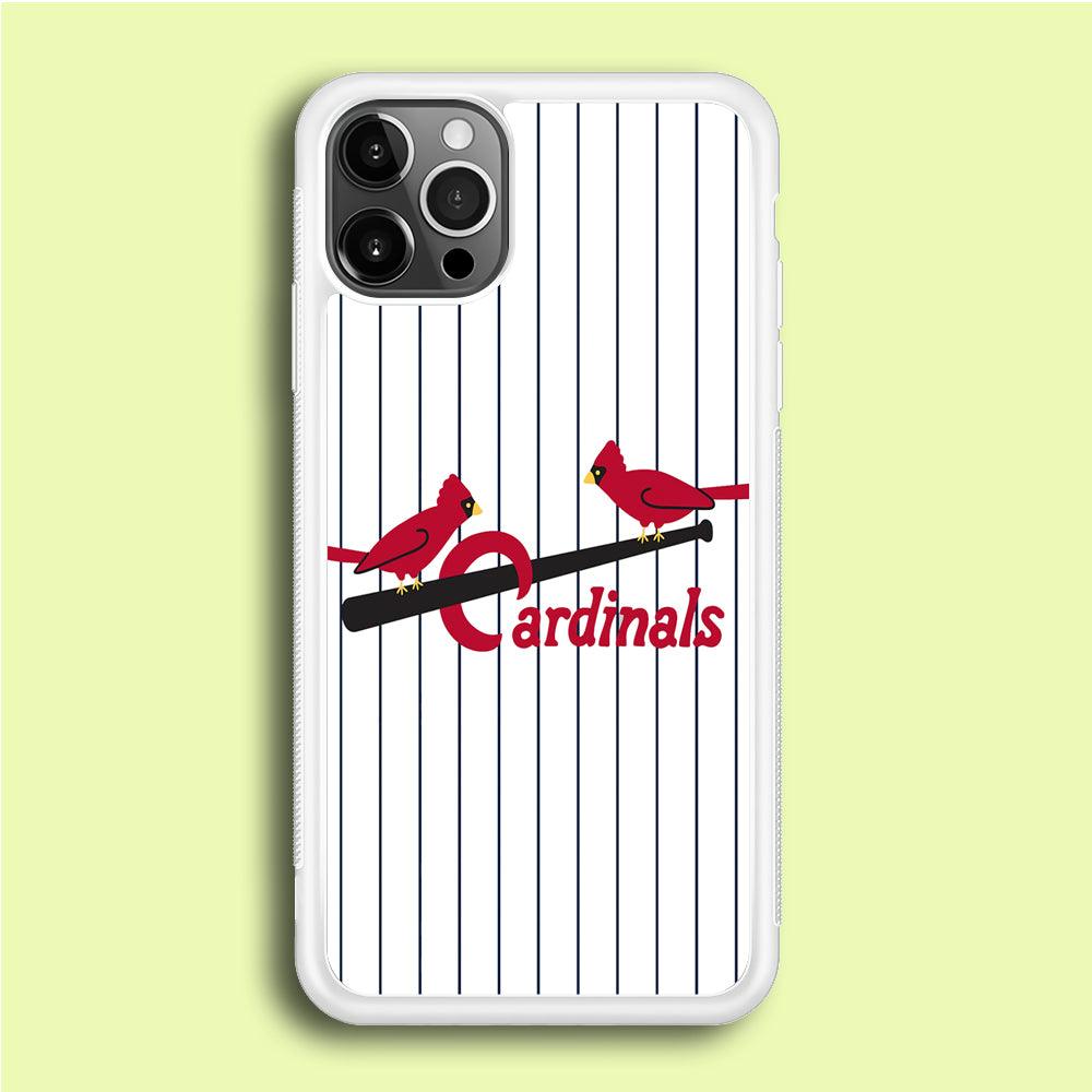 Baseball St. Louis Cardinals MLB 002 iPhone 12 Pro Case-Rubber / White (2D Case)-Xtracase