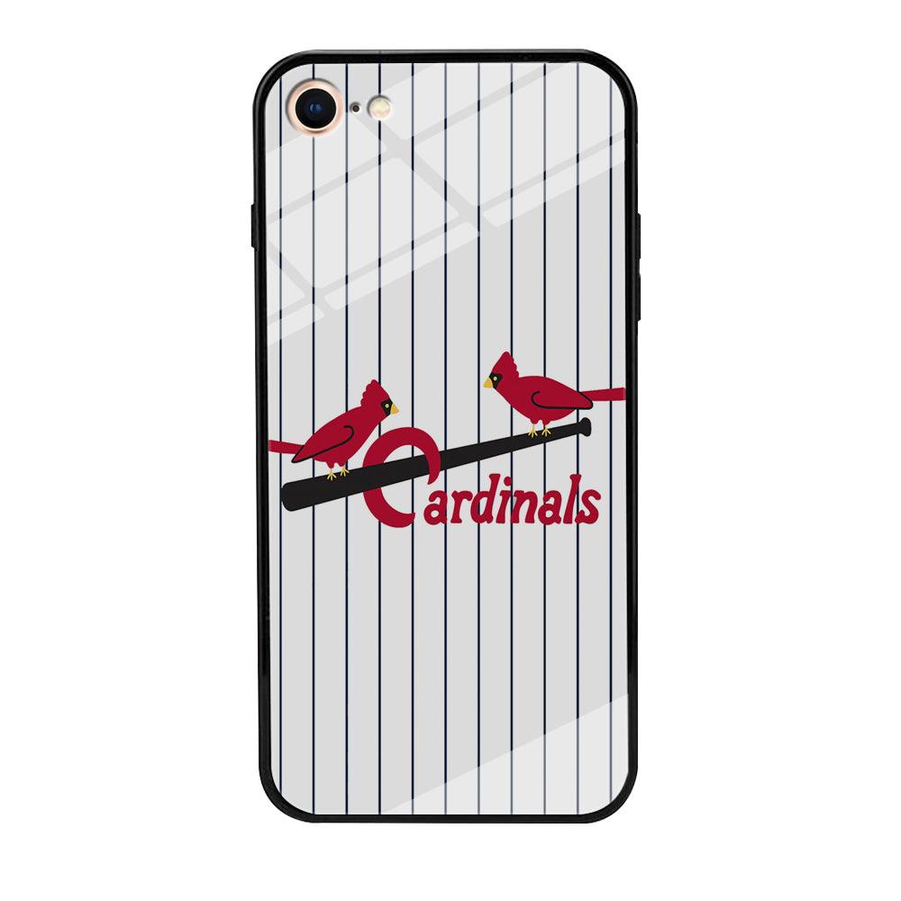Baseball St. Louis Cardinals MLB 002 iPhone 8 Case-Tempered Glass Case-Xtracase