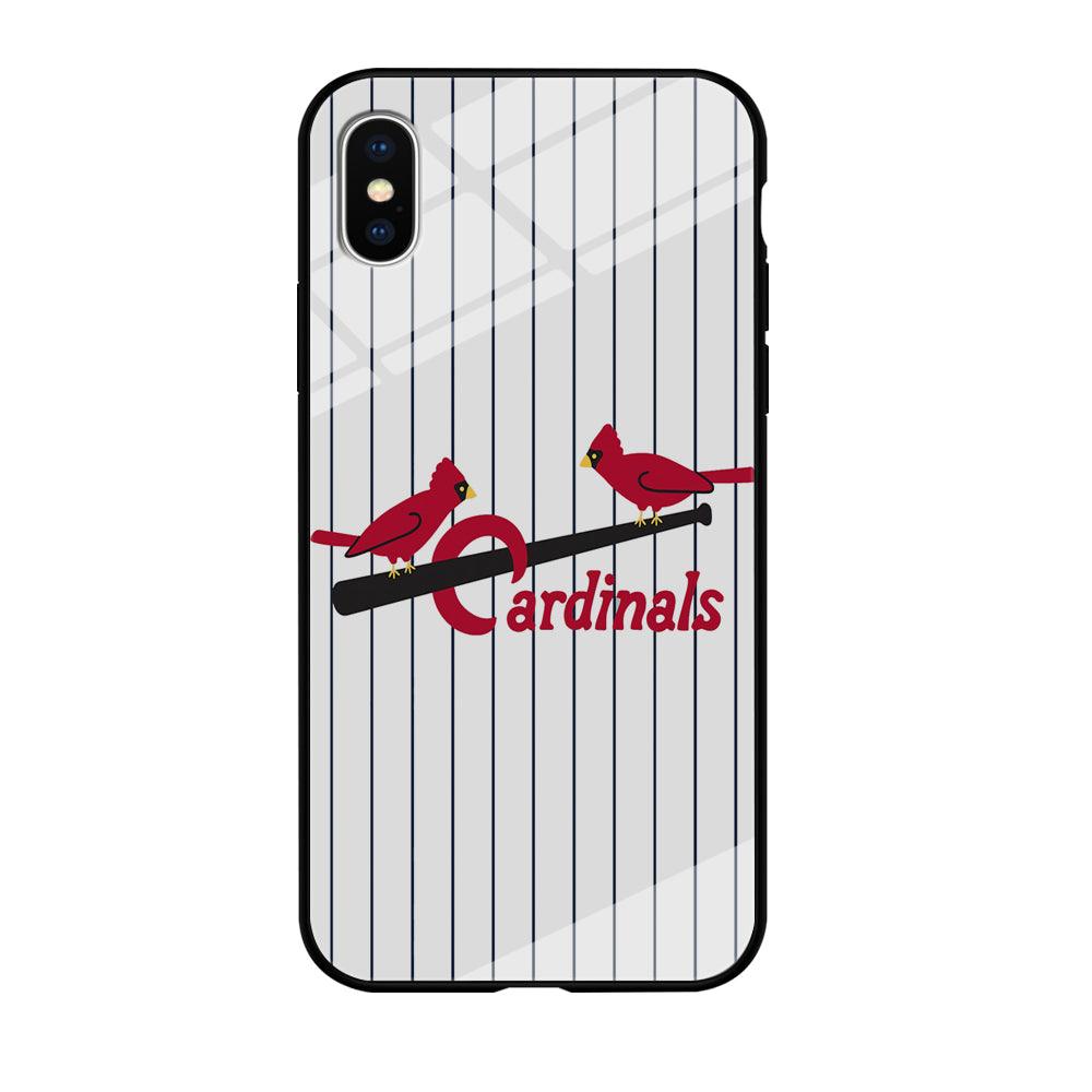 Baseball St. Louis Cardinals MLB 002 iPhone Xs Case-Tempered Glass Case-Xtracase