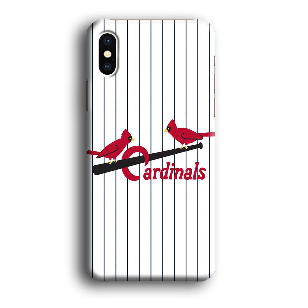 Baseball St. Louis Cardinals MLB 002 iPhone Xs Max Case-Plastic / Full Wrap (3D Case)-Xtracase
