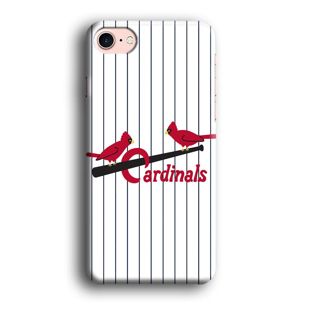 Baseball St. Louis Cardinals MLB 002 iPhone 8 Case-Plastic / Full Wrap (3D Case)-Xtracase