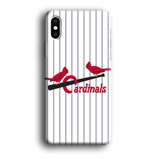 Baseball St. Louis Cardinals MLB 002 iPhone X Case-Plastic / Full Wrap (3D Case)-Xtracase