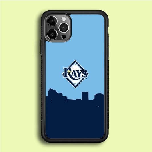 Baseball Tampa Bay Rays MLB 001 iPhone 12 Pro Case-Rubber / Black (2D Case)-Xtracase
