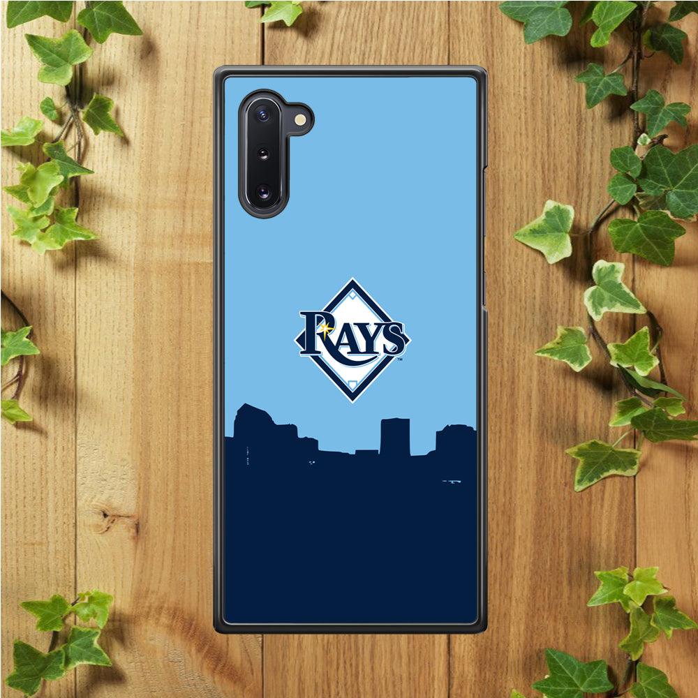 Baseball Tampa Bay Rays MLB 001 Samsung Galaxy Note 10 Case-Rubber / White (2D Case)-Xtracase