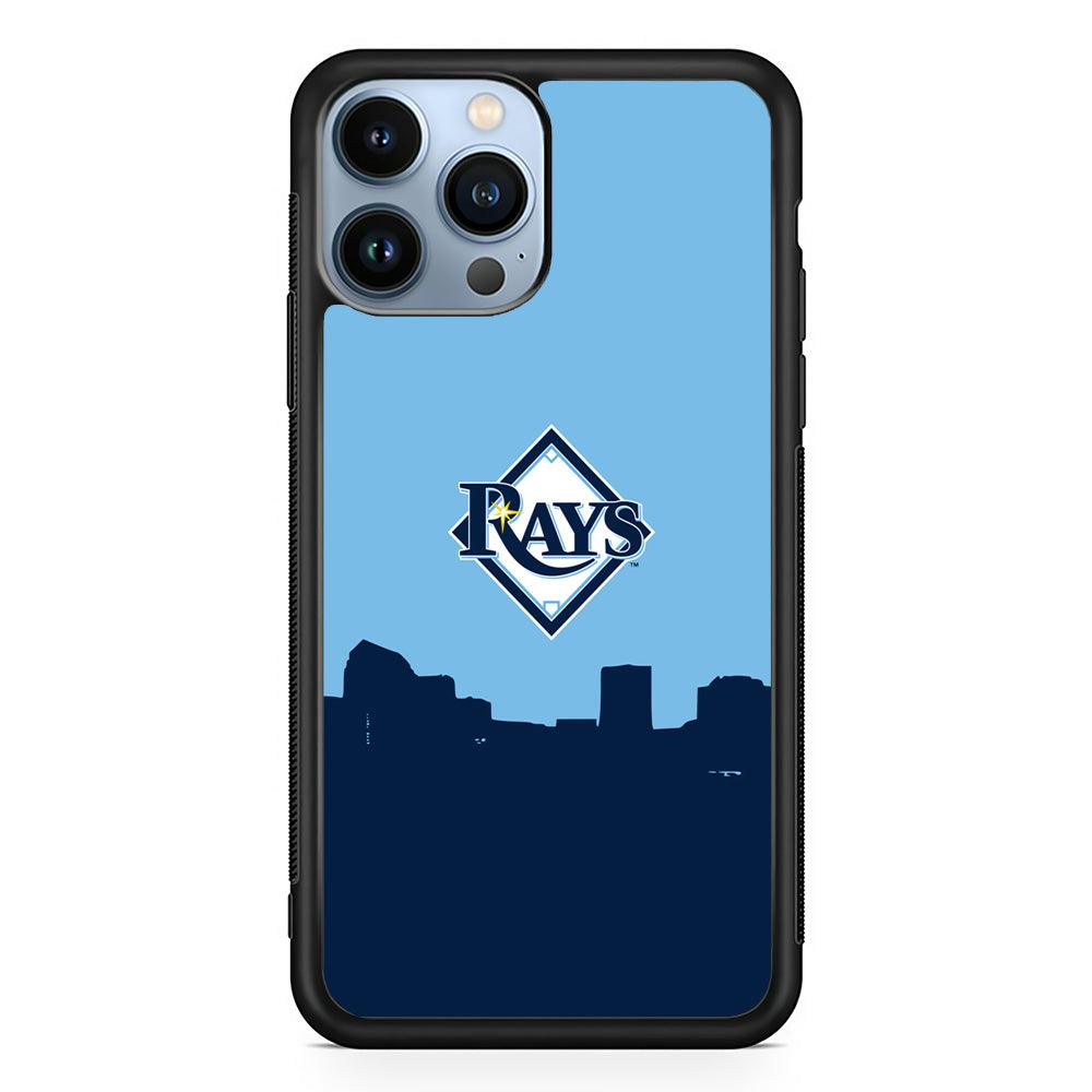 Baseball Tampa Bay Rays MLB 001 iPhone 13 Pro Case-Rubber / Black (2D Case)-Xtracase
