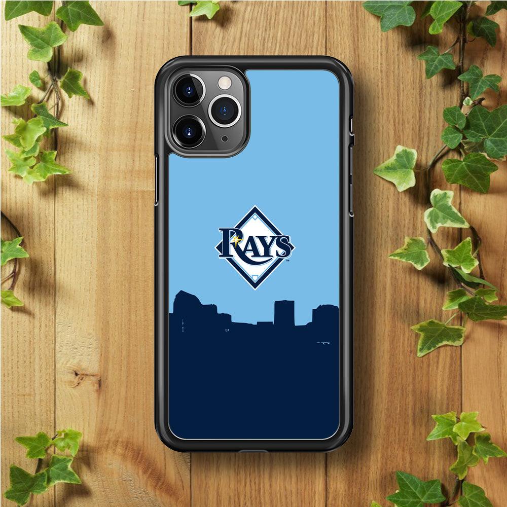 Baseball Tampa Bay Rays MLB 001 iPhone 11 Pro Max Case-Rubber / Black (2D Case)-Xtracase
