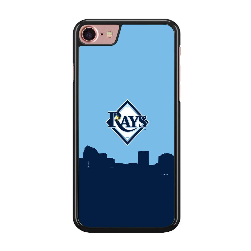 Baseball Tampa Bay Rays MLB 001 iPhone 7 Case-Rubber / Black (2D Case)-Xtracase