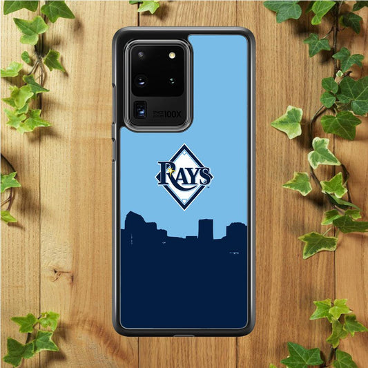 Baseball Tampa Bay Rays MLB 001 Samsung Galaxy S20 Ultra Case-Rubber / White (2D Case)-Xtracase