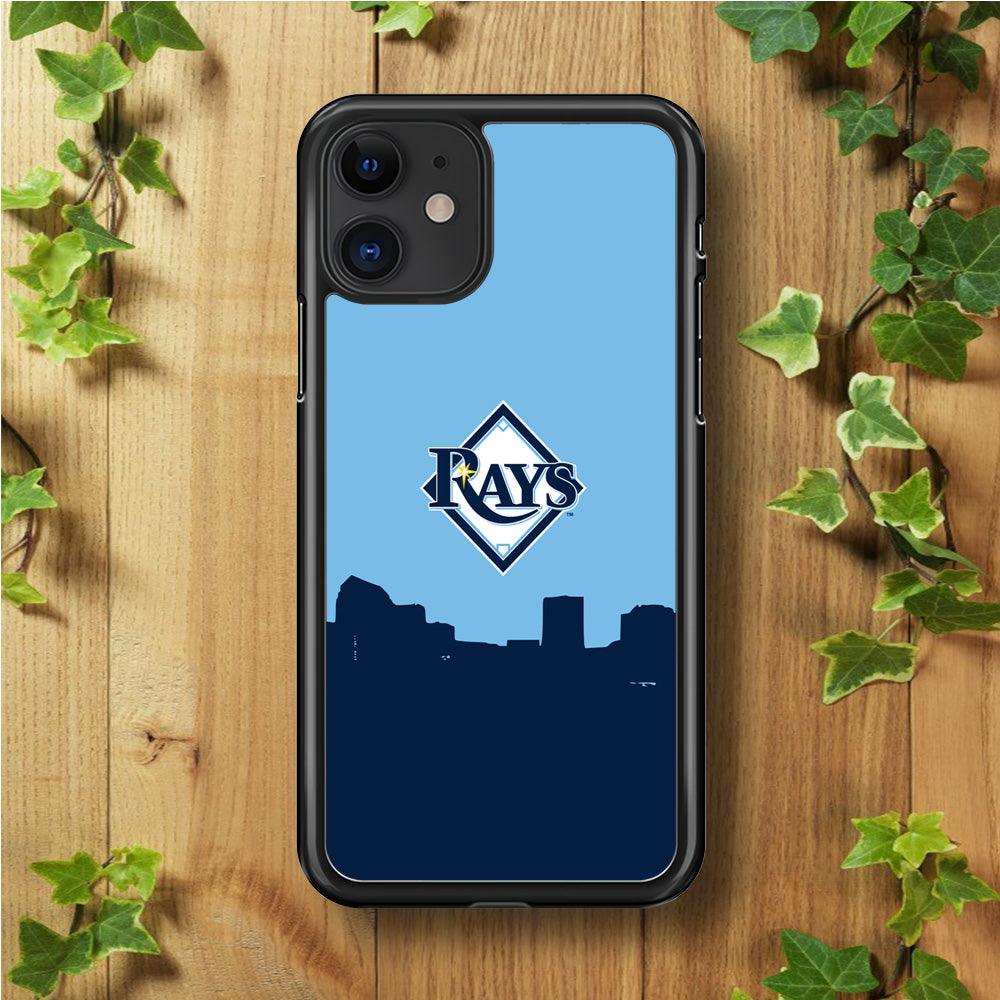 Baseball Tampa Bay Rays MLB 001 iPhone 11 Case-Rubber / Black (2D Case)-Xtracase