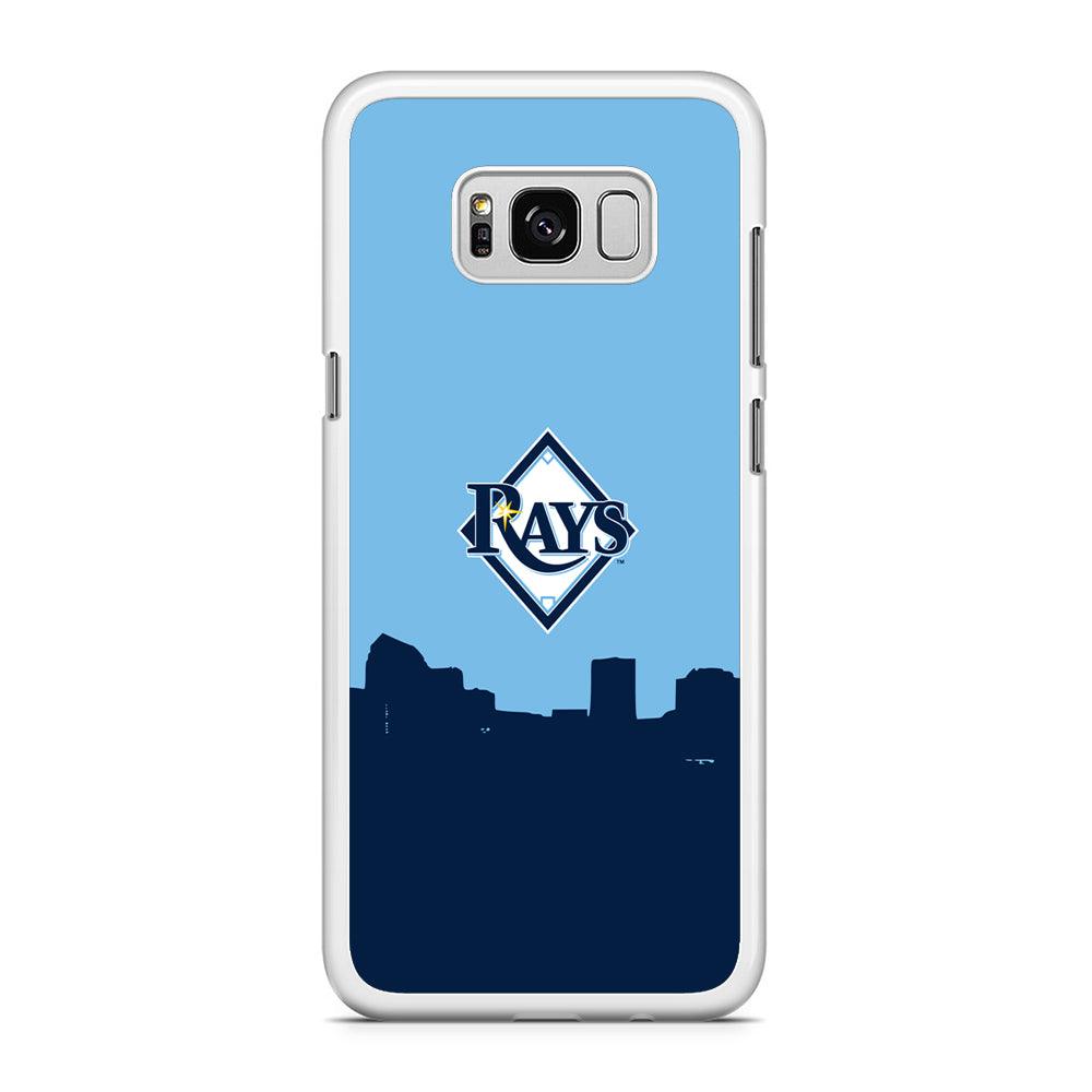 Baseball Tampa Bay Rays MLB 001 Samsung Galaxy S8 Case-Rubber / White (2D Case)-Xtracase