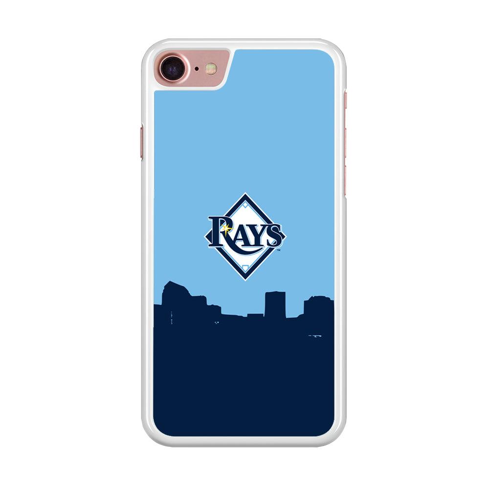 Baseball Tampa Bay Rays MLB 001 iPhone SE 2020 Case-Rubber / White (2D Case)-Xtracase